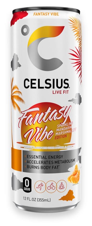 Celsius Energy, 12ct size, Fantasy Vibe (Mandarin Marshmallow) flavor