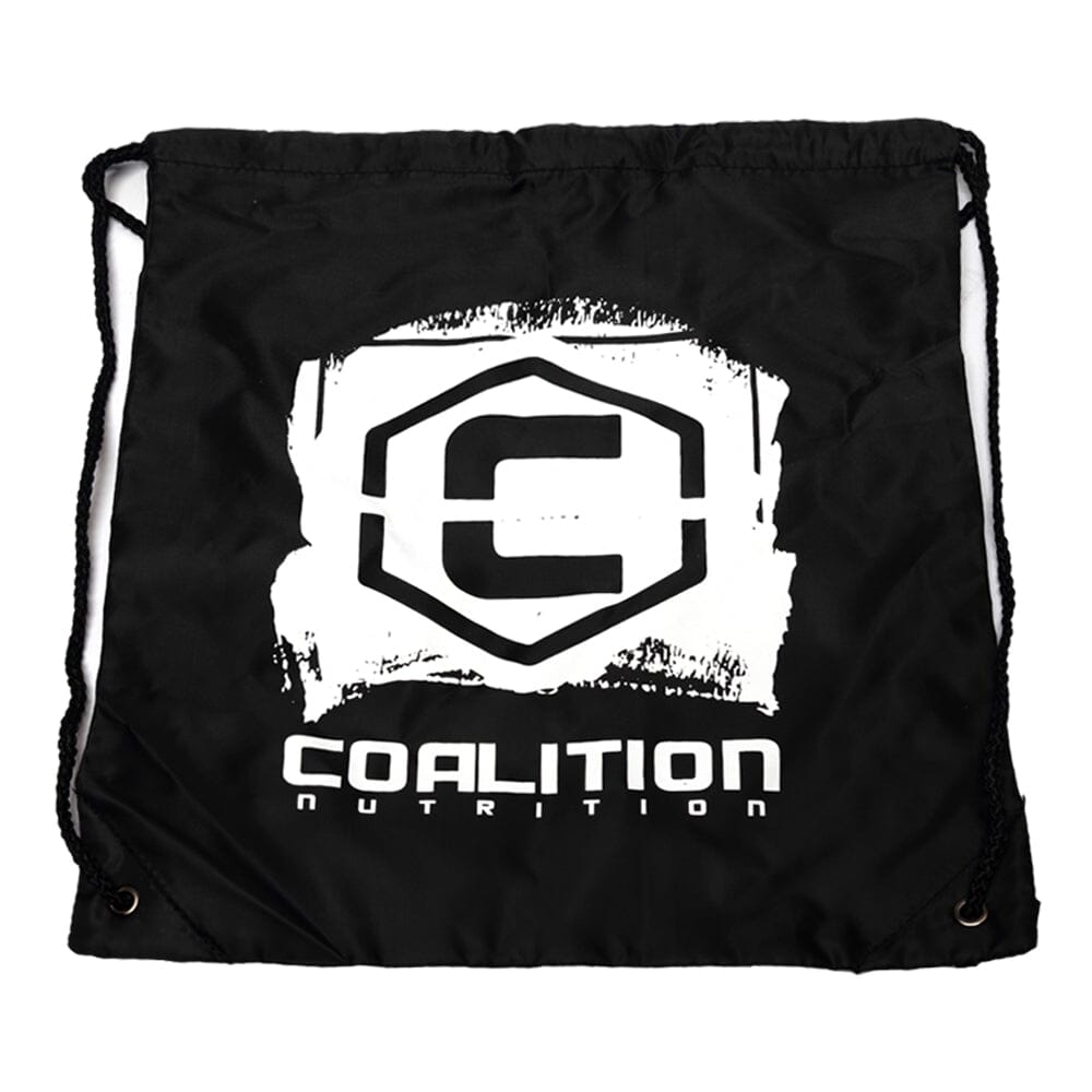 Coalition Nutrition Stamp'd Drawstring Bag supplement, Black colorway