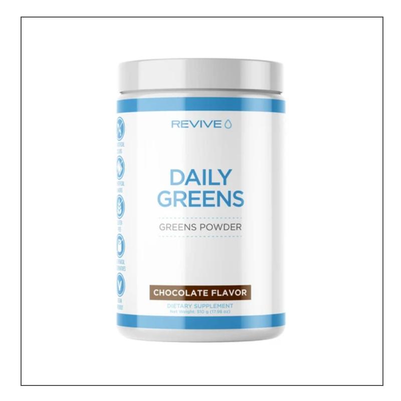 Revive Daily Greens Powder supplement, Chocolate flavor